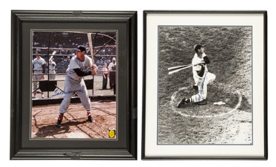 Pair of Signed and Framed Ted Williams 16x20 Photos